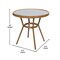 Flash Furniture Bordeaux French Bistro 31.5in. Tbl, Navy and White PE Rattan, Glass Top w/4 Stack Chairs - Natural SDA-AD641012-80-4001-NVYWH-NAT-GG - alternate 8